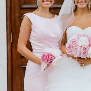 Bubblegum pink bridesmaid dress